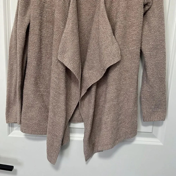 Barefoot Dreams Cozychic Lite Knit Drape-front Cardigan in blush pink size 6/7 - Picture 4 of 7